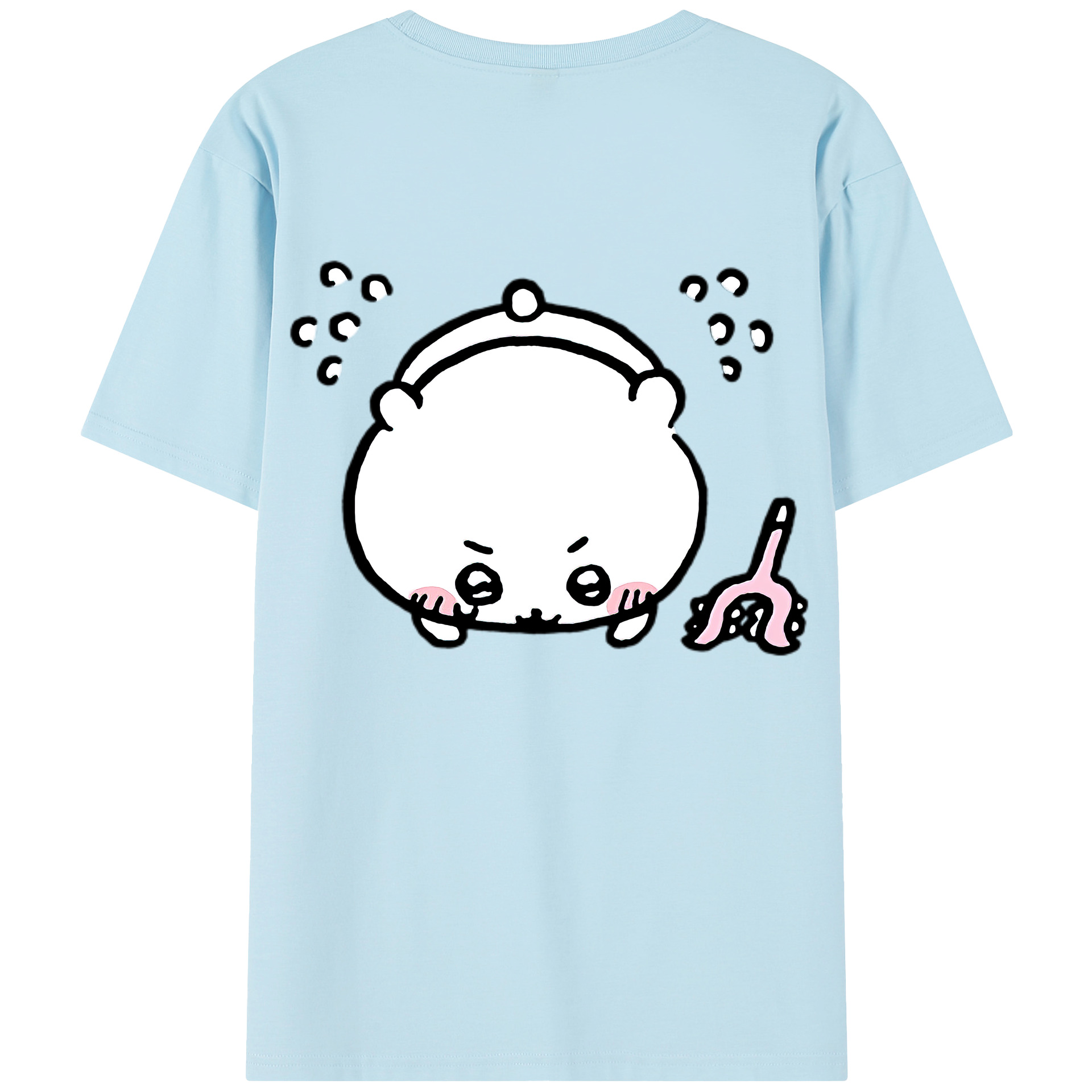 （画像用） ちいかわ ちいかわ Chii-kawa chiikawa 綿100％半袖Tシャツ（背面プリント）